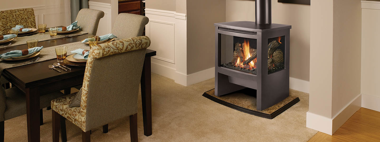 Cypress™ Bay Window Premium Steel Stoves Made in USA Lopi Stoves®